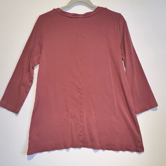 New Direction Women’s Pink 3/4 Sleeve 100% Cotton‎ Shirt - Picture 2 of 4